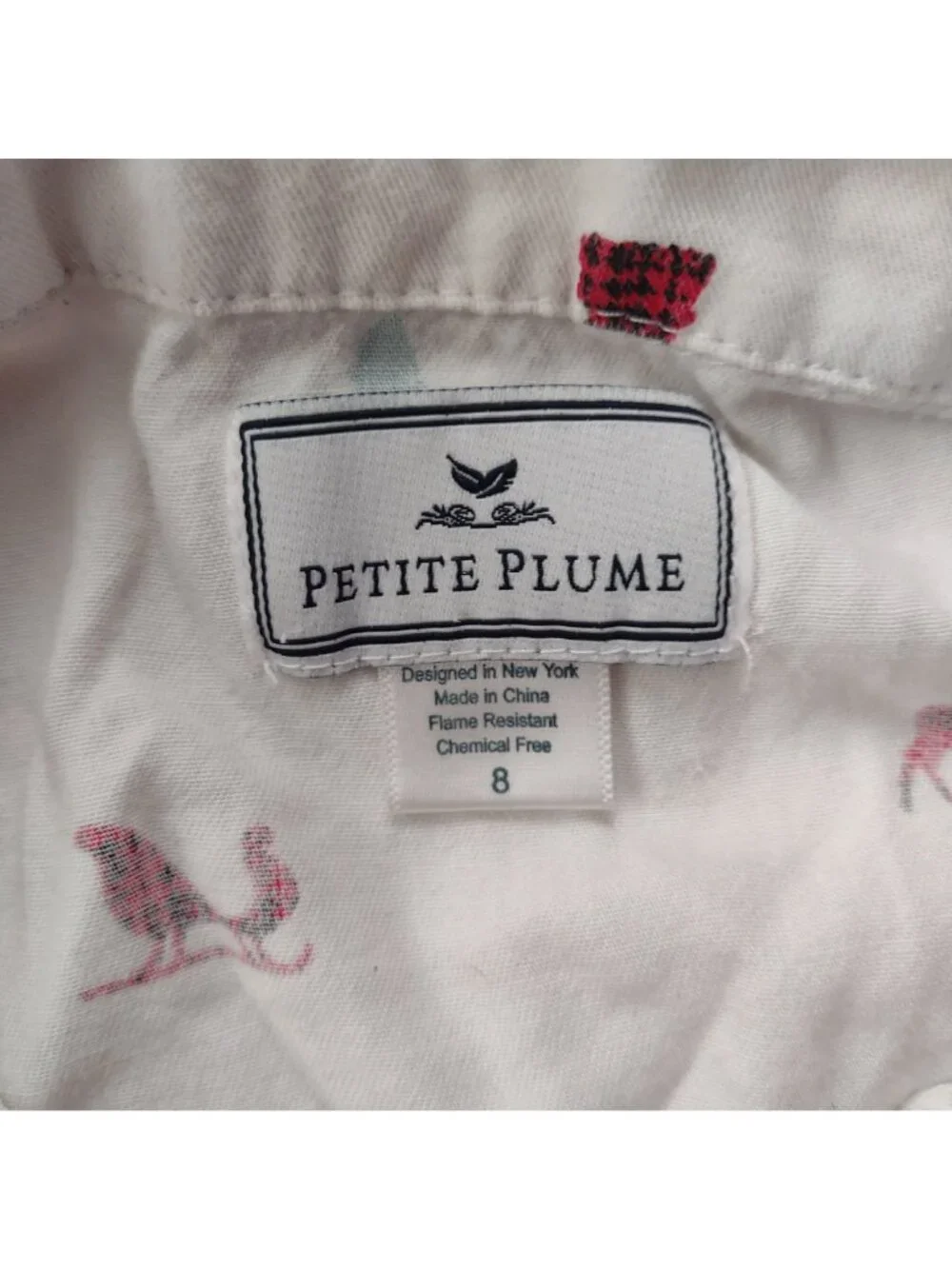 Petite Plume Kids Christmas Pajamas 8 Reindeer Sleighs Cotton Blend Holiday PJs